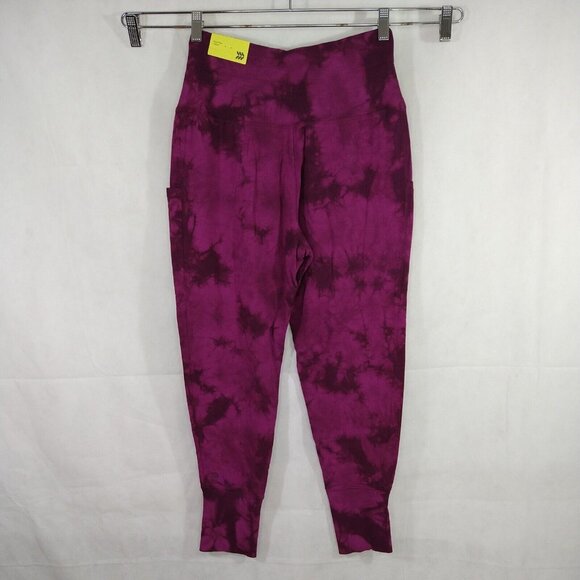 All in Motion High Rise Jogger Pants Women Size XS Purple Tie Dye Pockets NEW - Picture 5 of 8